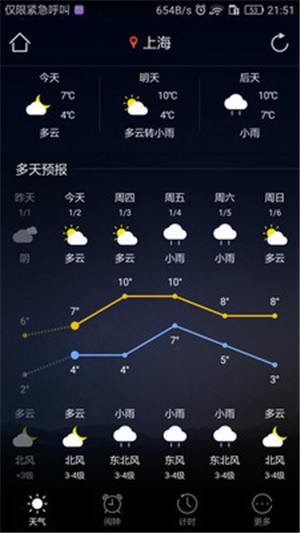 星空天气闹钟