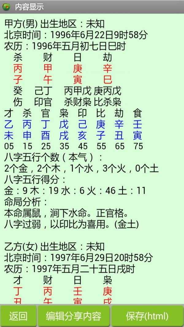 八字合婚